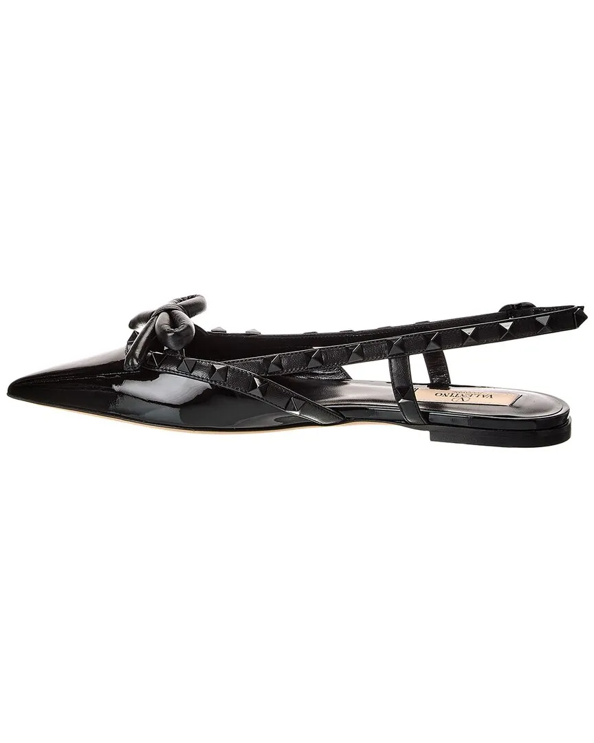 Valentino Rockstud Patent Slingback Flat