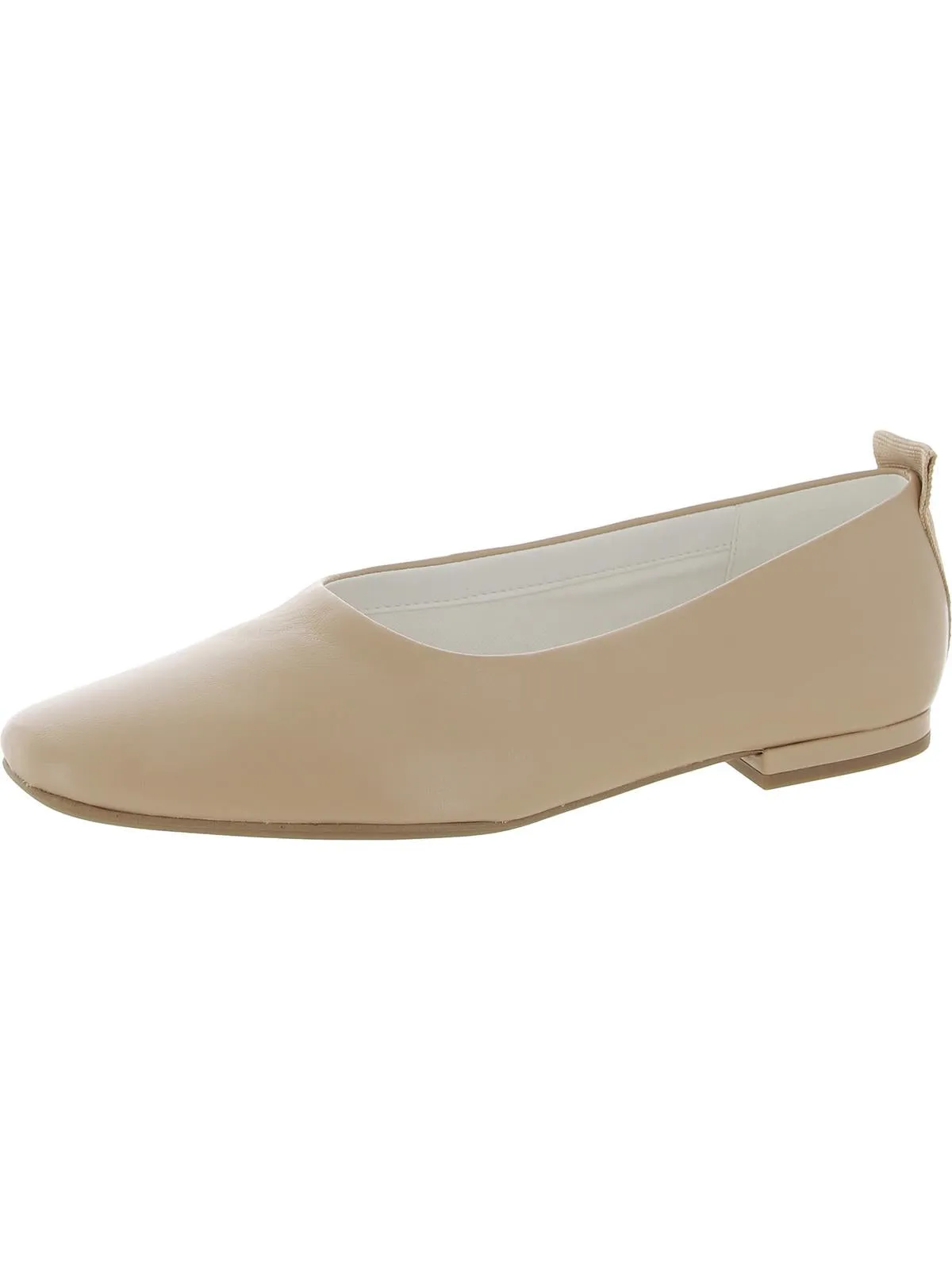 Vana Womens Leather Slip On Ballet Flats