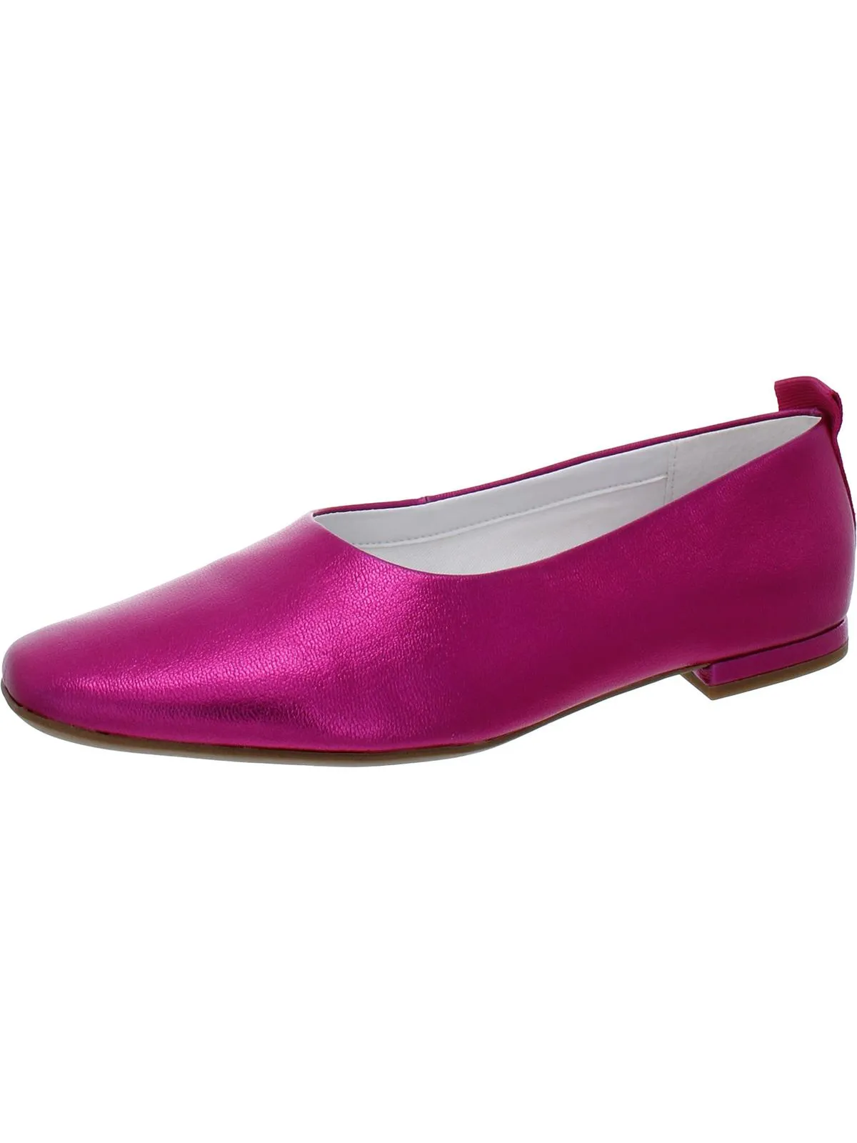 Vana Womens Leather Slip On Ballet Flats