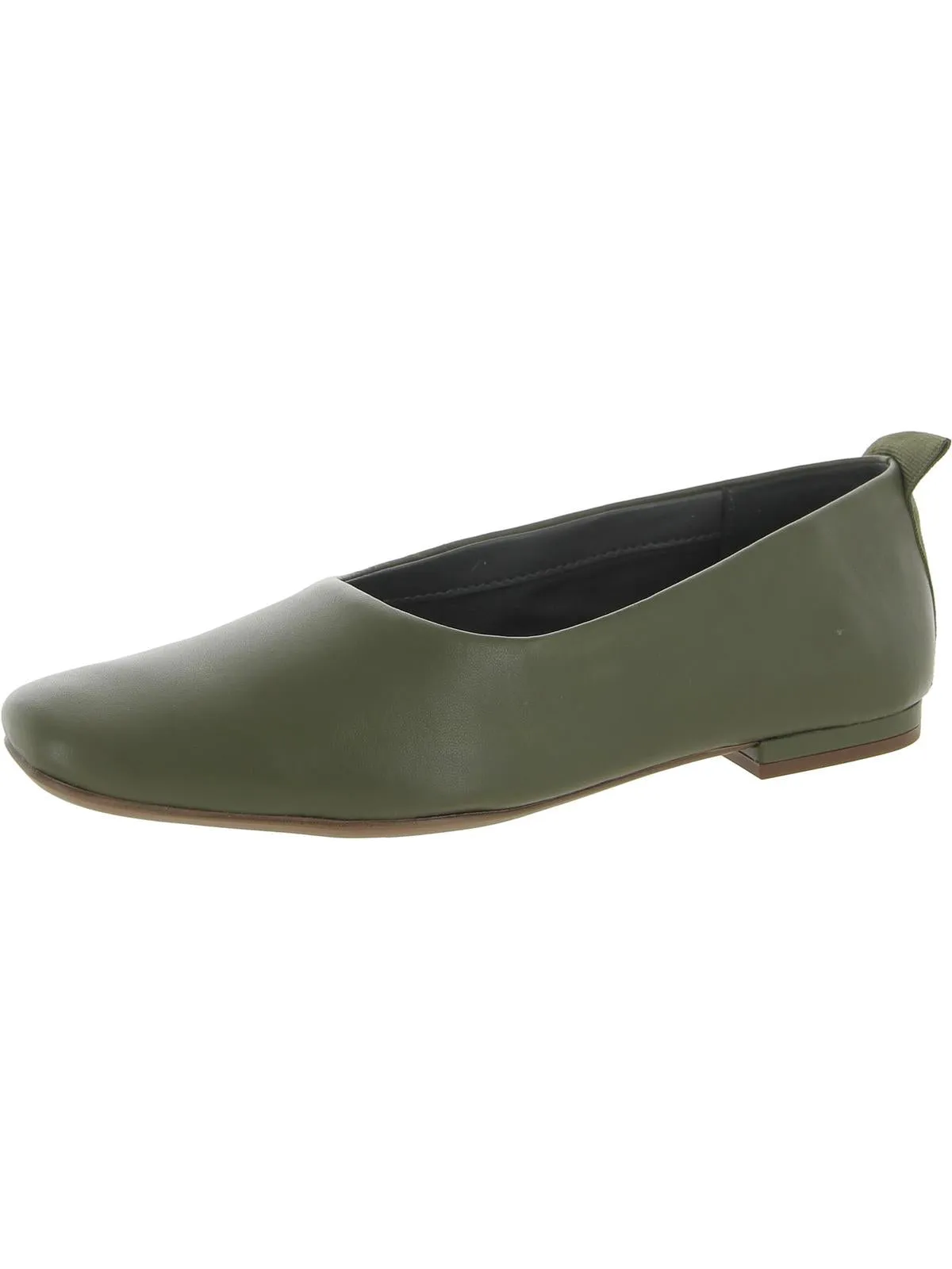 Vana Womens Leather Slip On Ballet Flats