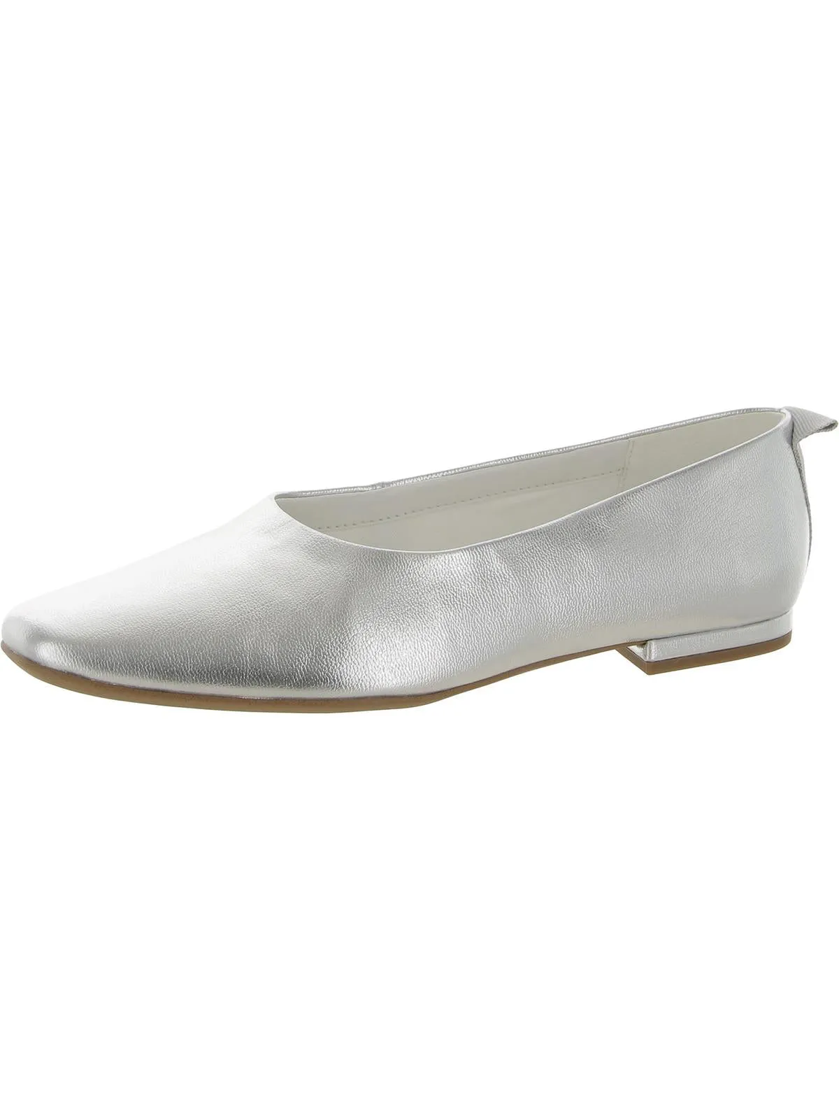 Vana Womens Leather Slip On Ballet Flats