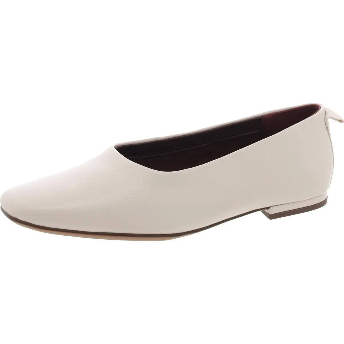 Vana Womens Leather Slip On Ballet Flats