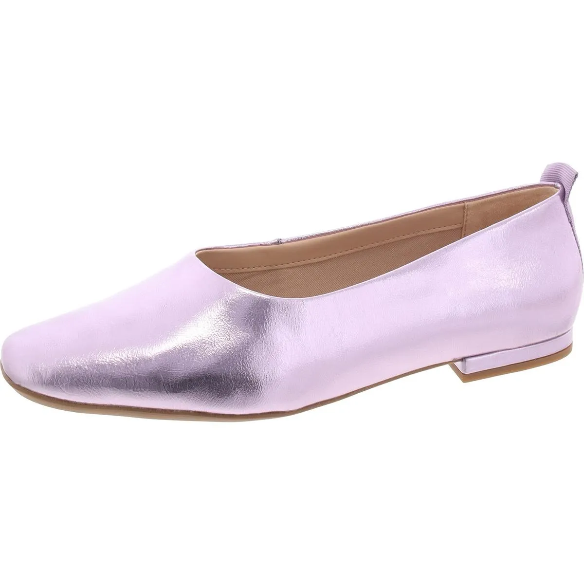 Vana Womens Leather Slip On Ballet Flats