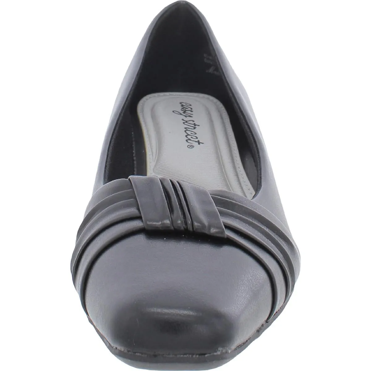 Waive Womens Faux Leather Gathered Flats