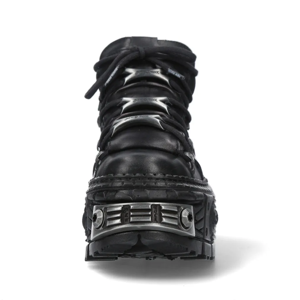 WALL106-S10 Boots Leather Platform Gothic