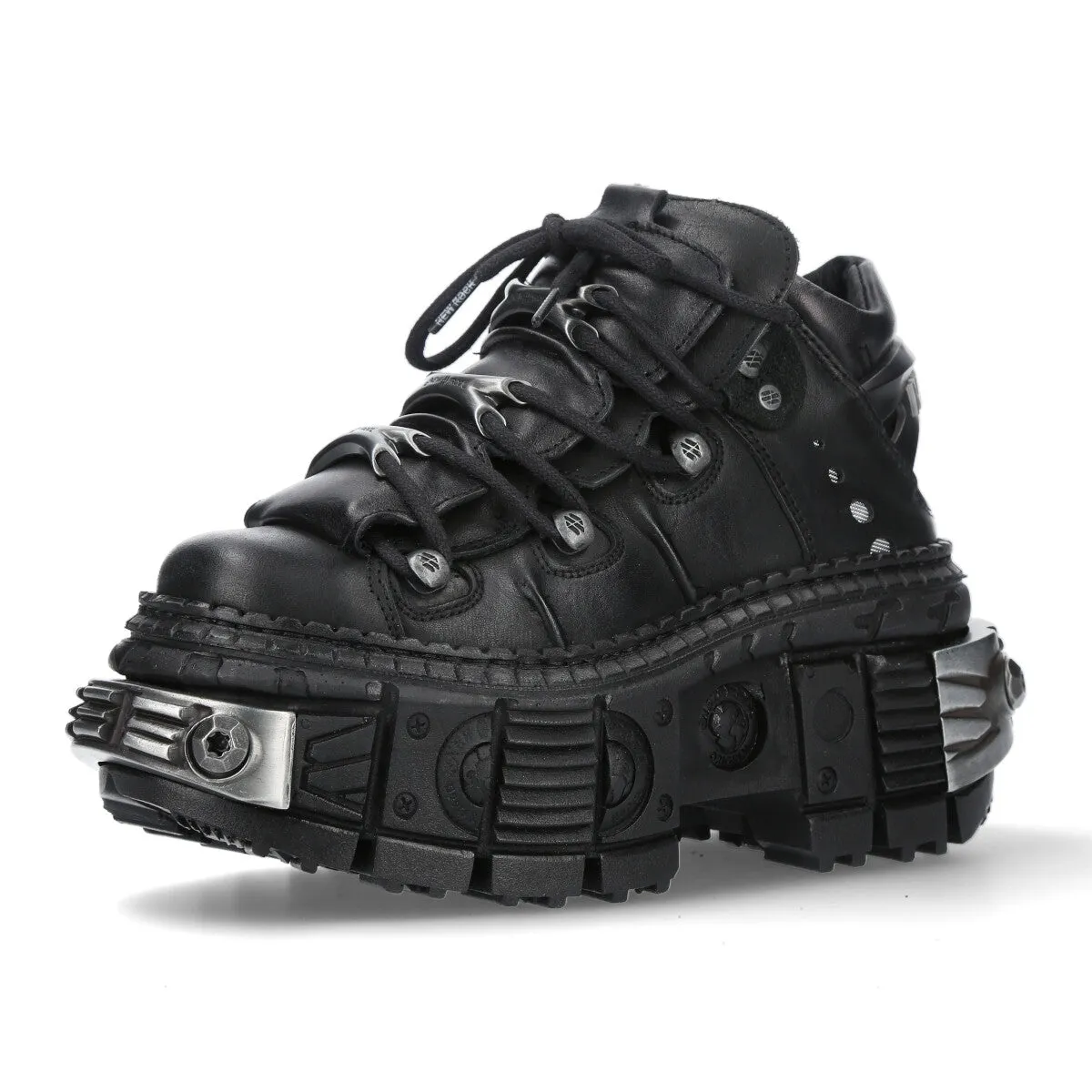 WALL106-S10 Boots Leather Platform Gothic