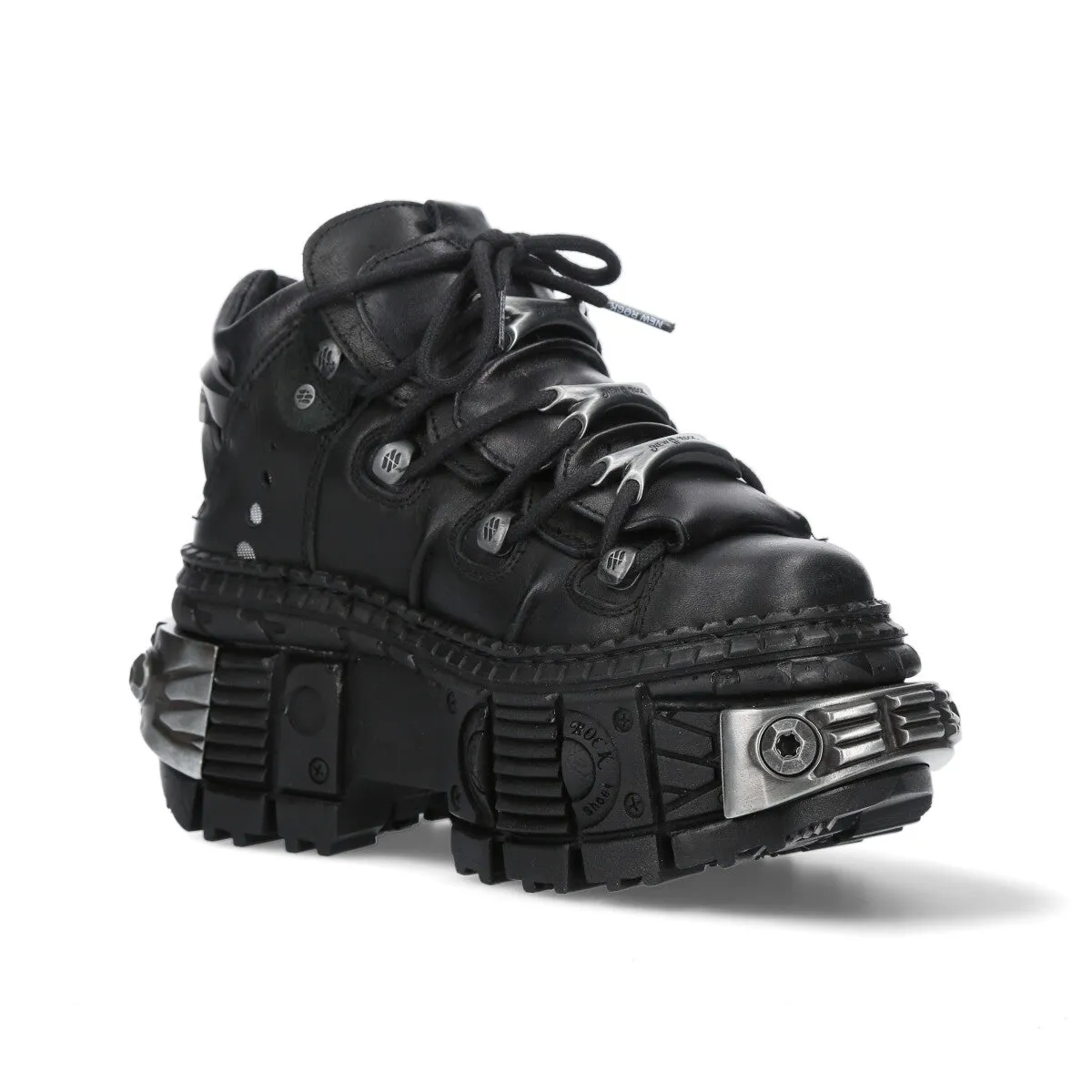 WALL106-S10 Boots Leather Platform Gothic