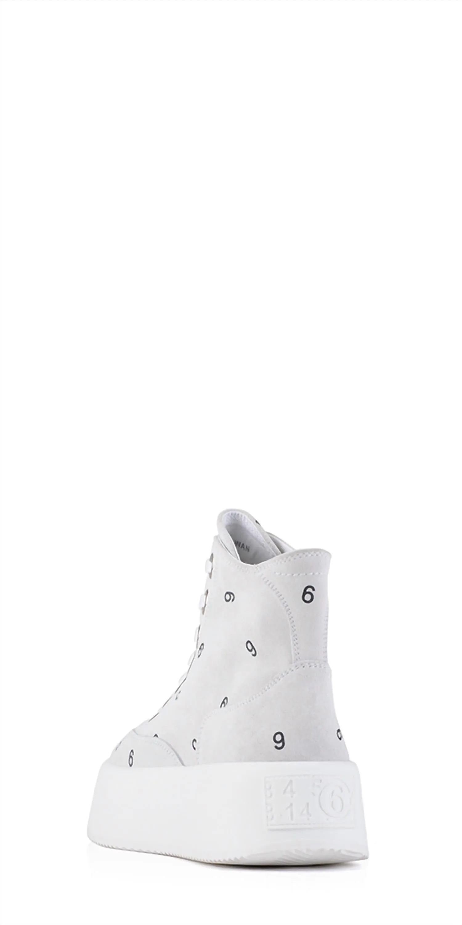 Women's 6 High Top Platform Sneaker Shoes In White