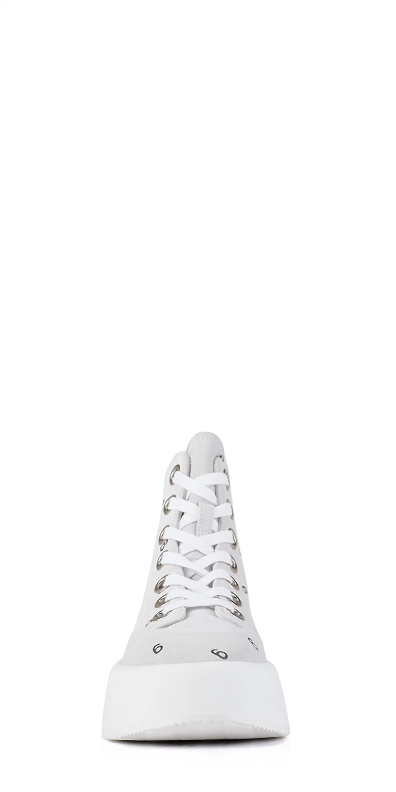 Women's 6 High Top Platform Sneaker Shoes In White