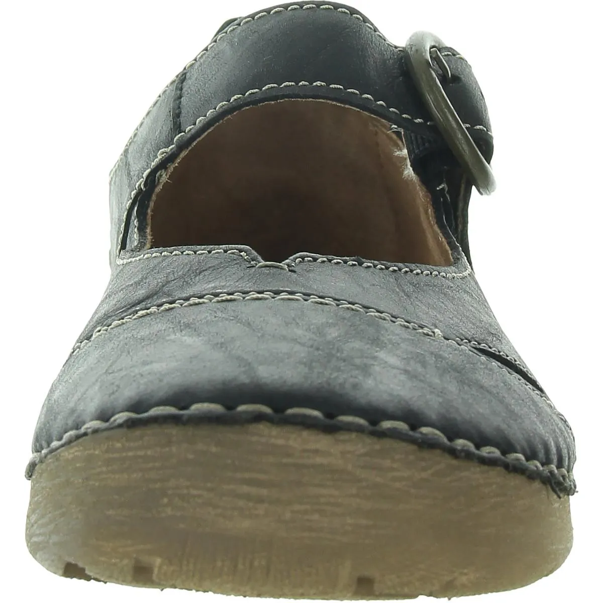 Womens Adjustable Leather Mary Janes