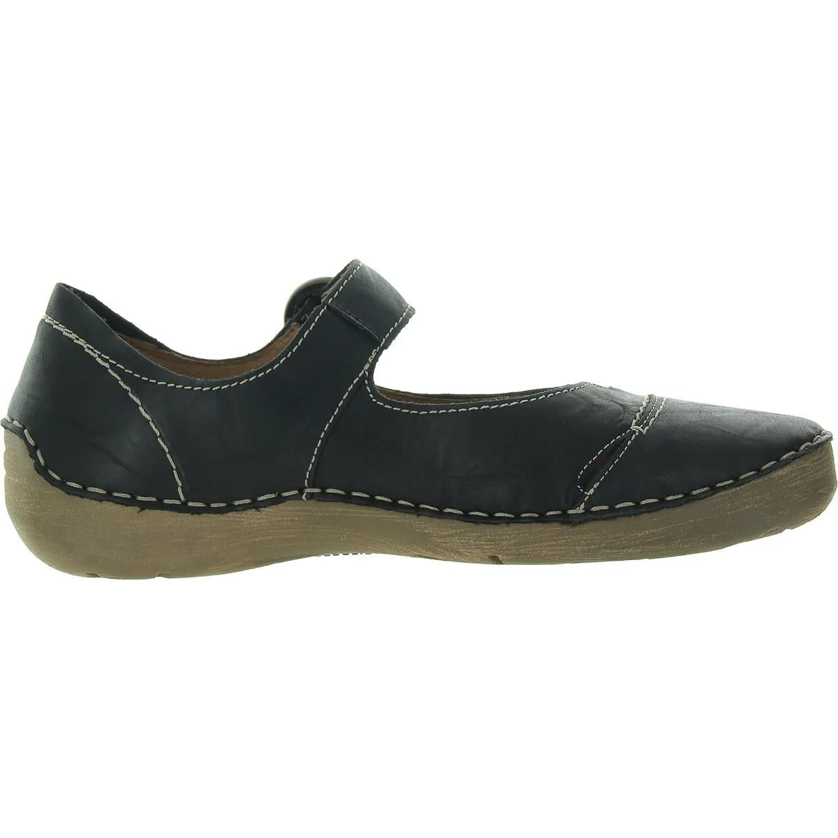 Womens Adjustable Leather Mary Janes