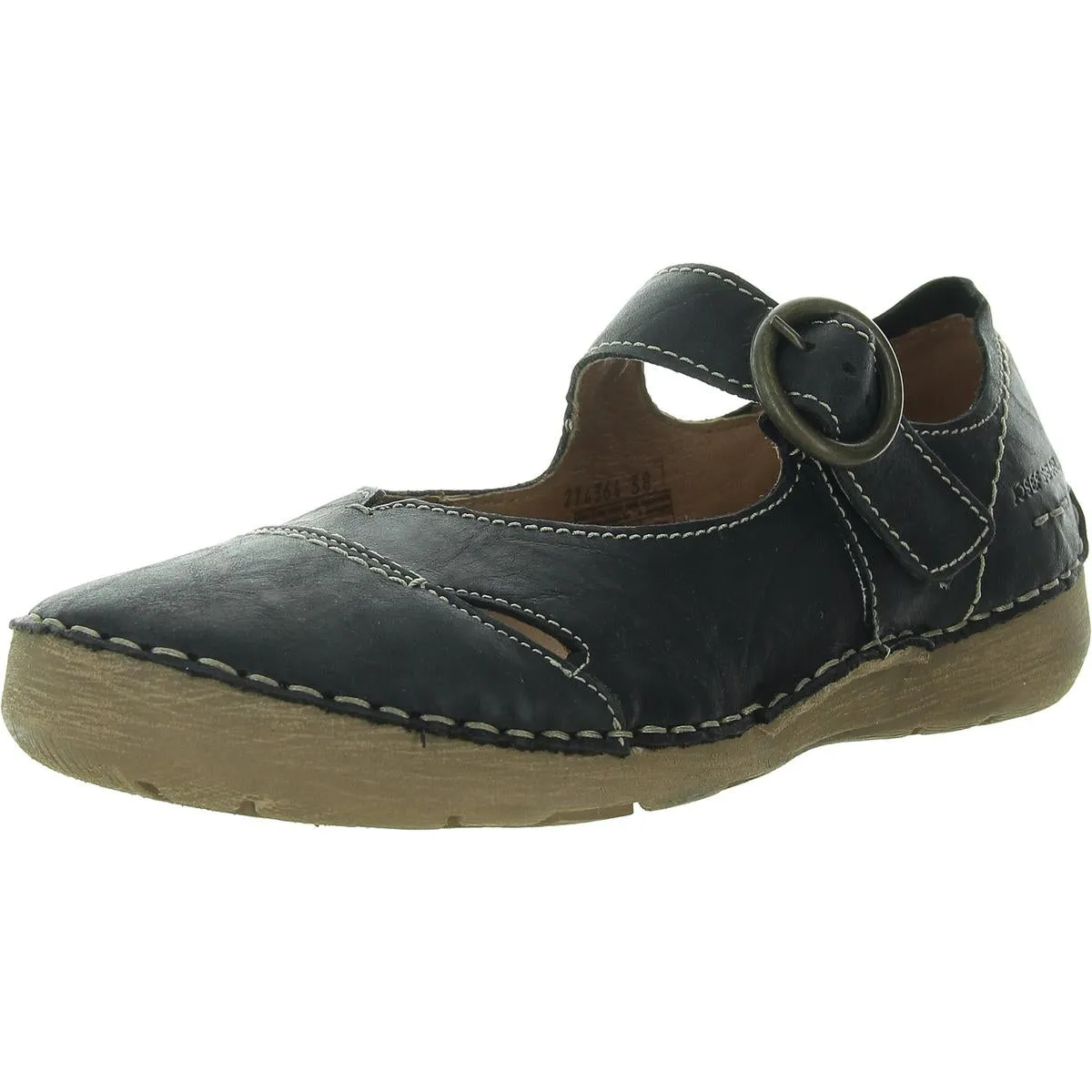 Womens Adjustable Leather Mary Janes