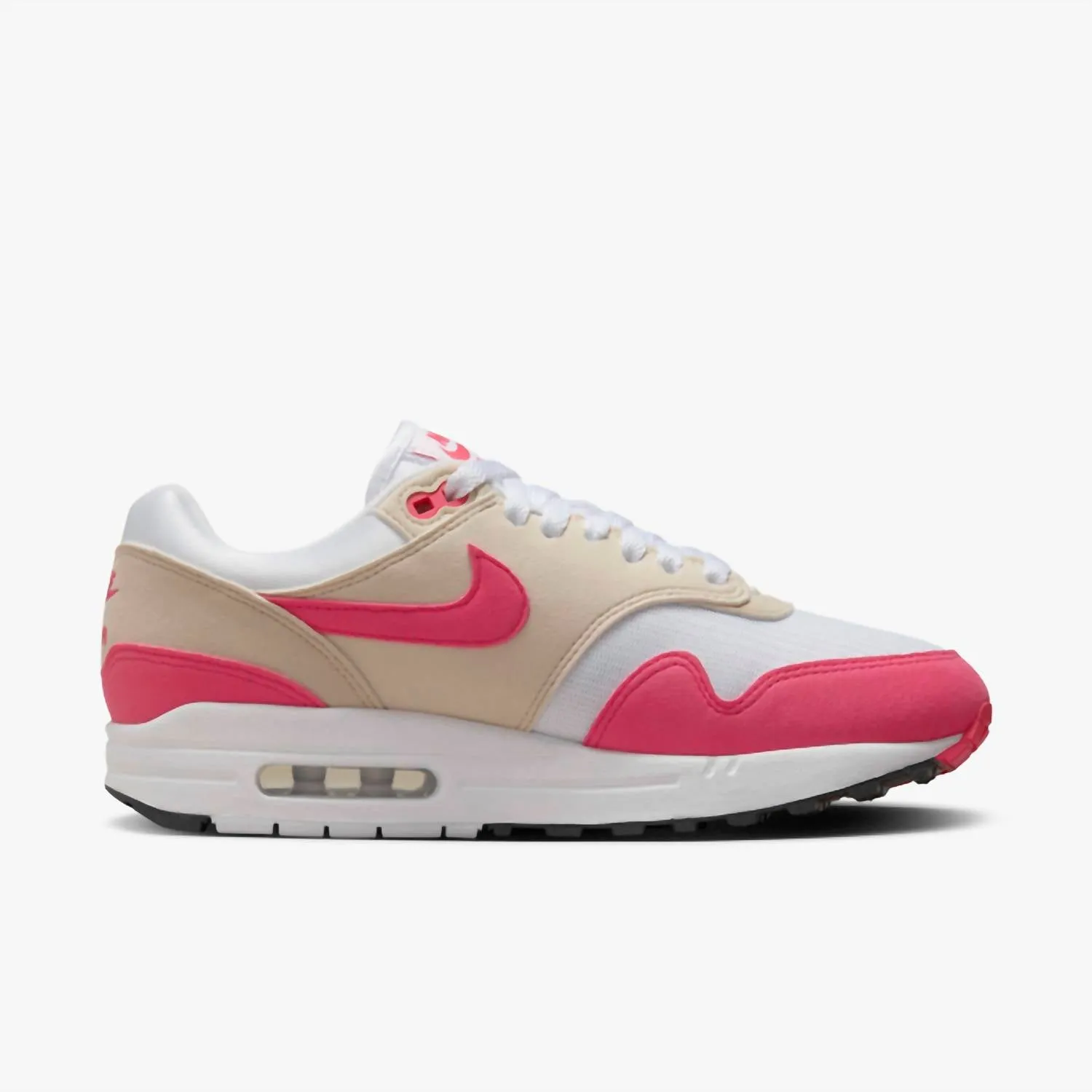 Women's Air Max 1 Sneaker In White/light Orewood Brown/black/aster Pink