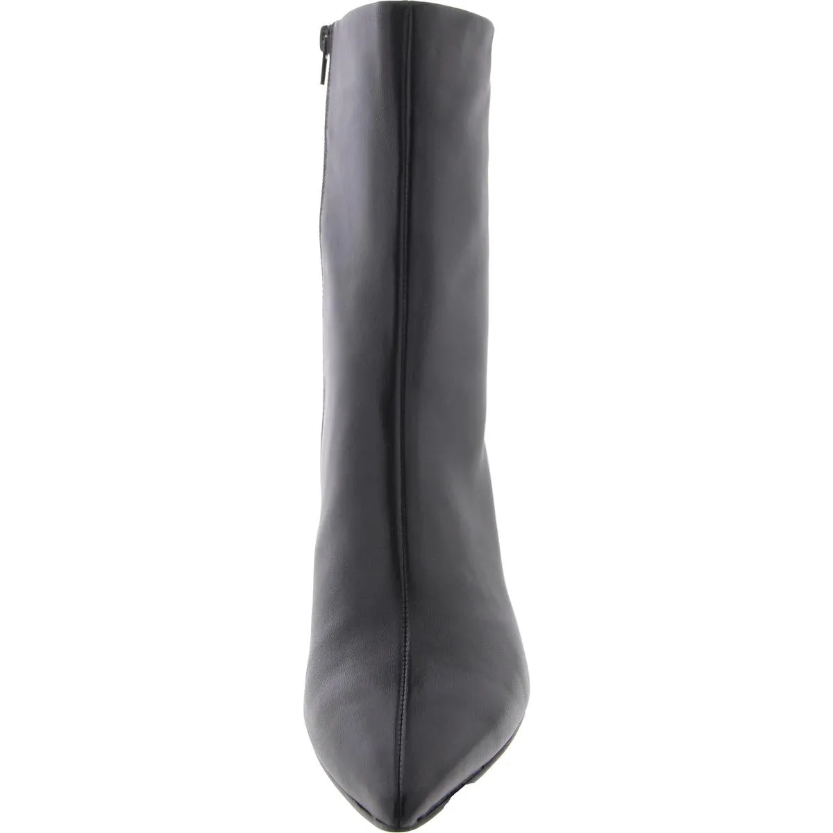 Womens Block Heel Pointed Toe Mid-Calf Boots