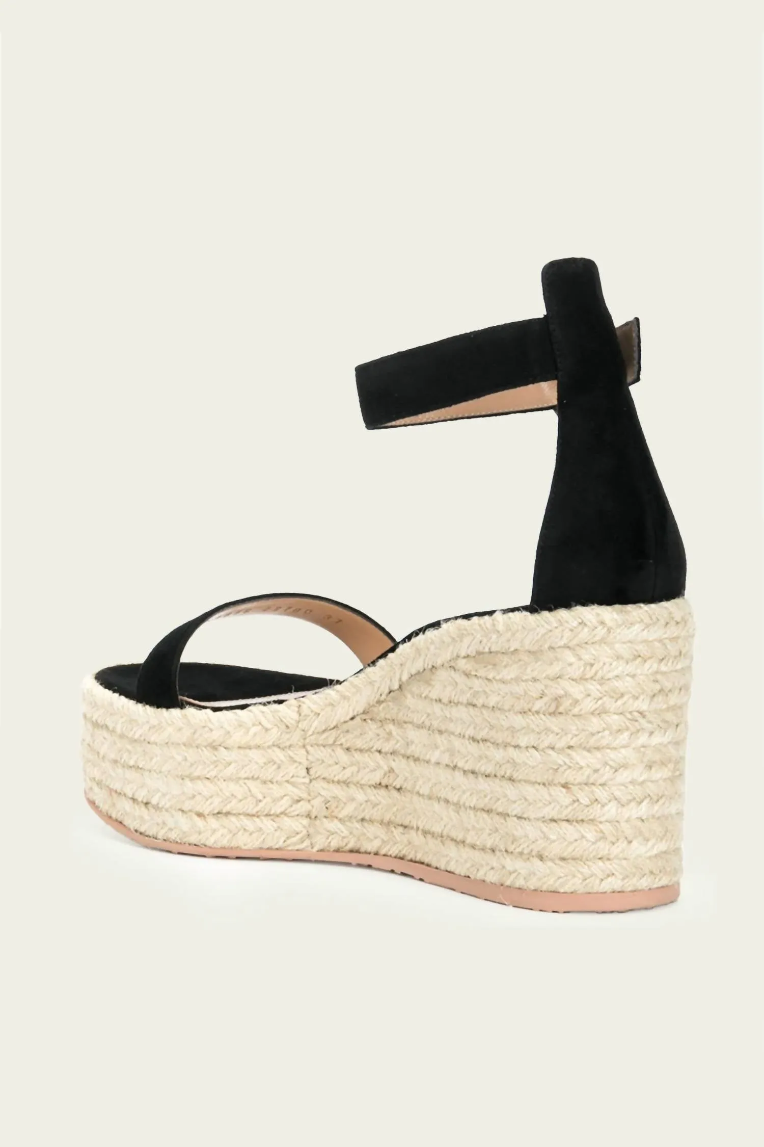 Women's Braided Suede Platform Sandals In Black Natural