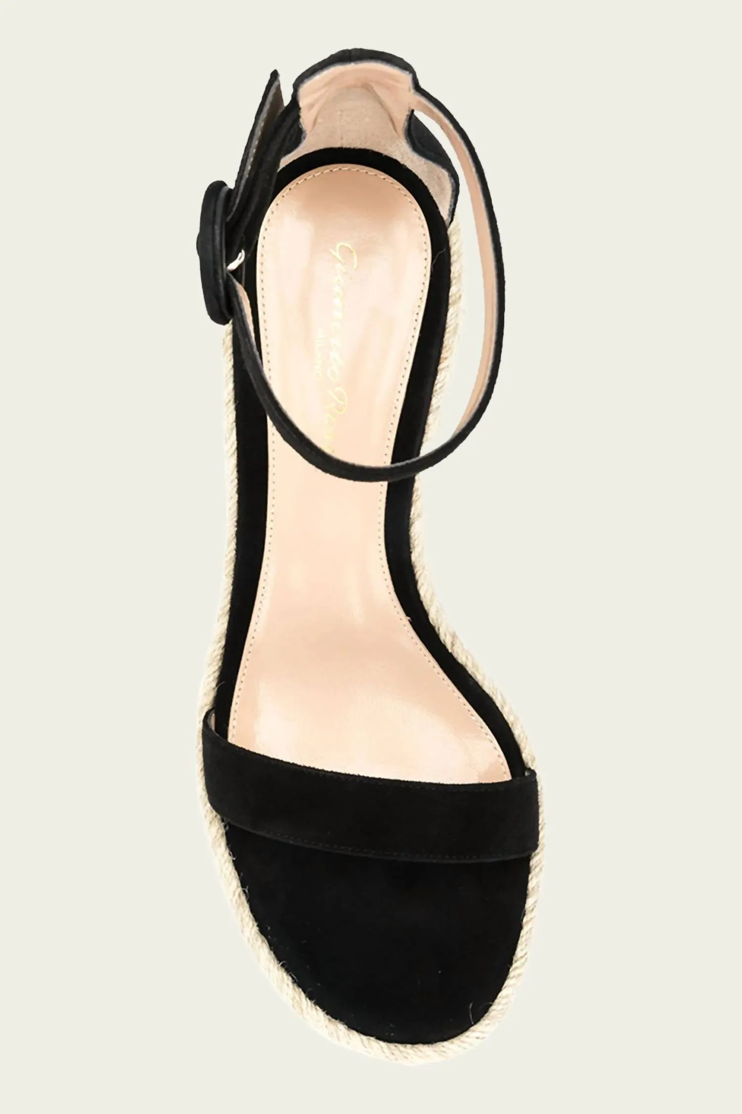 Women's Braided Suede Platform Sandals In Black Natural