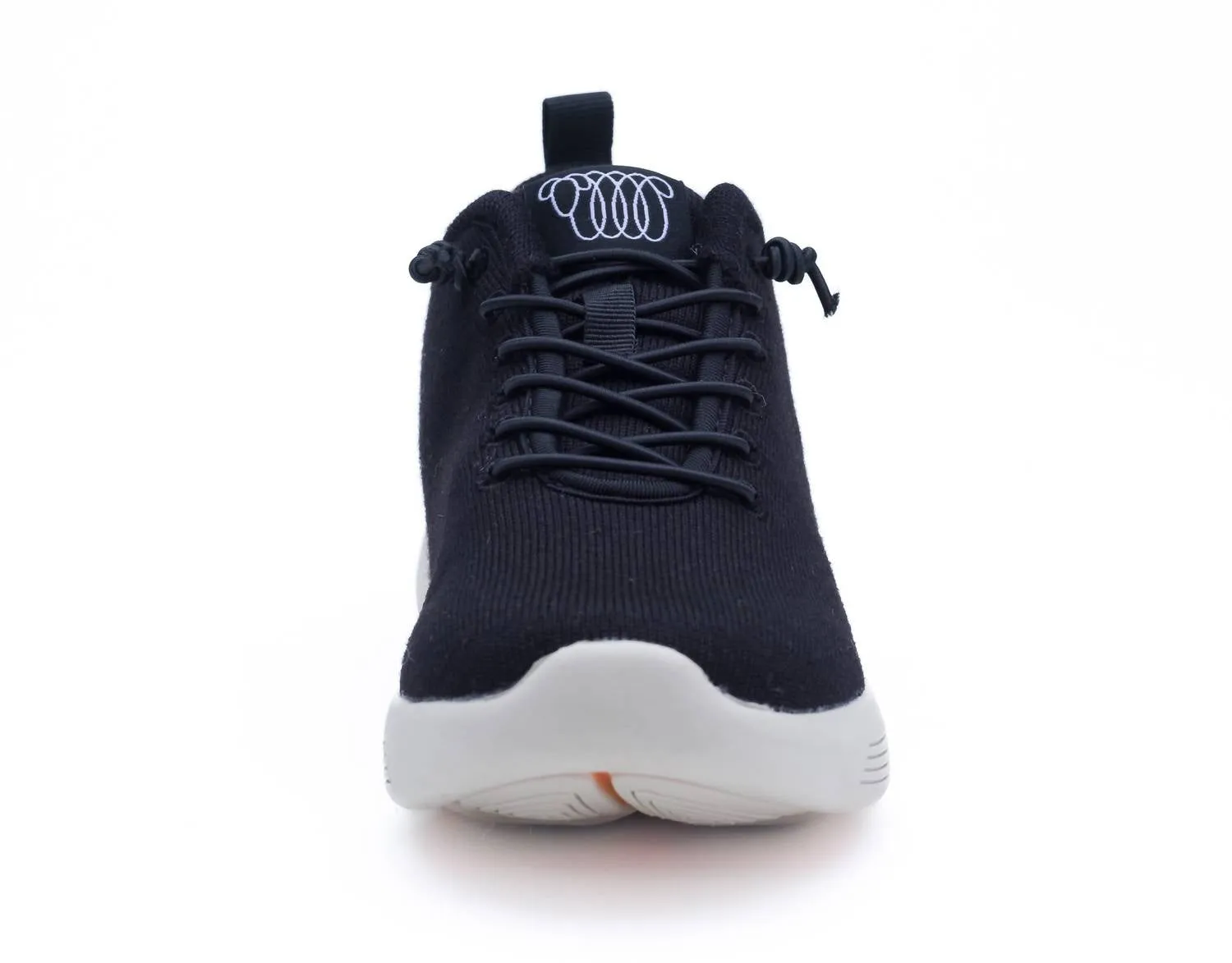 Women's Cheviot Sneaker In Black Merino Wool