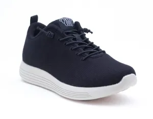 Women's Cheviot Sneaker In Black Merino Wool