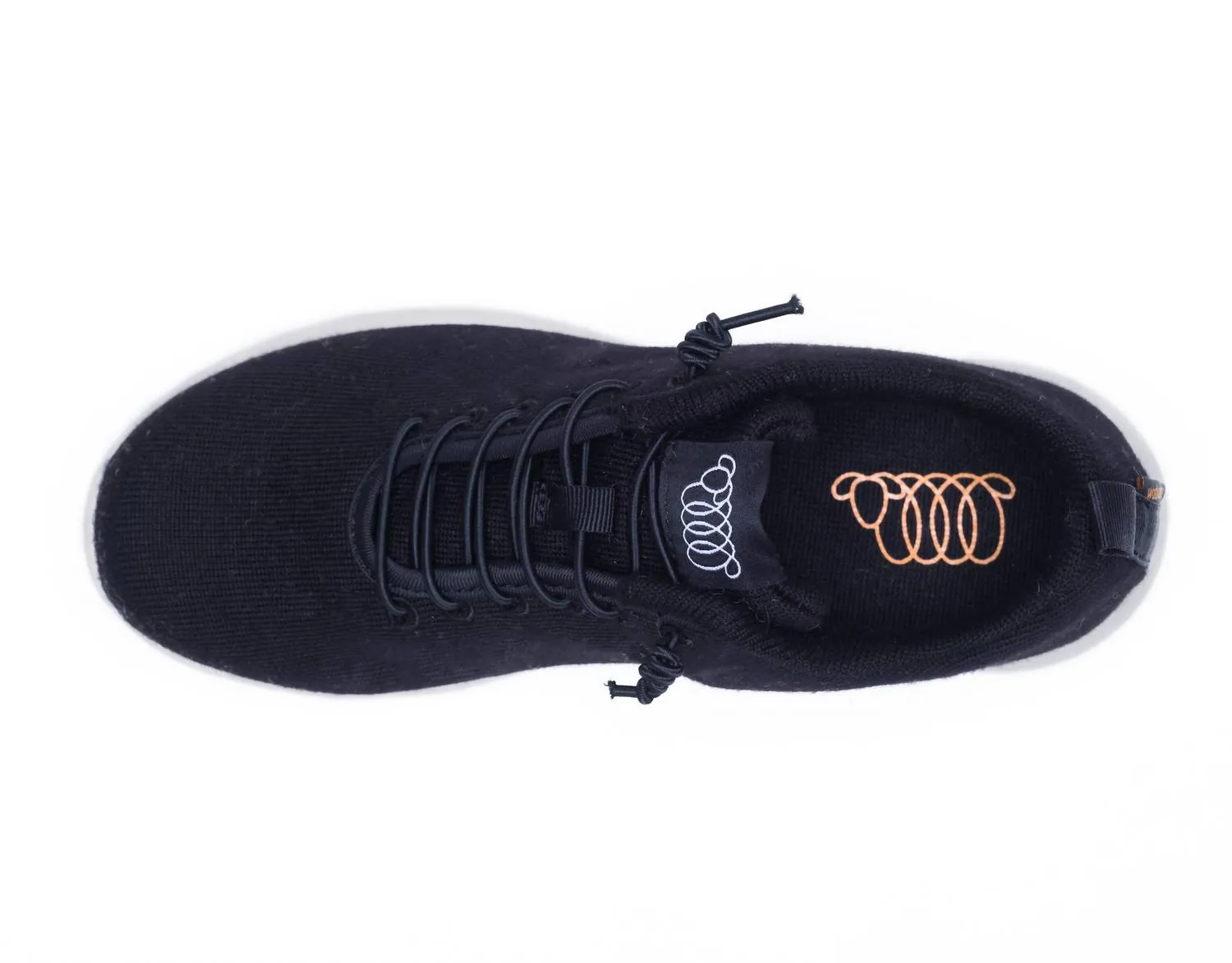 Women's Cheviot Sneaker In Black Merino Wool