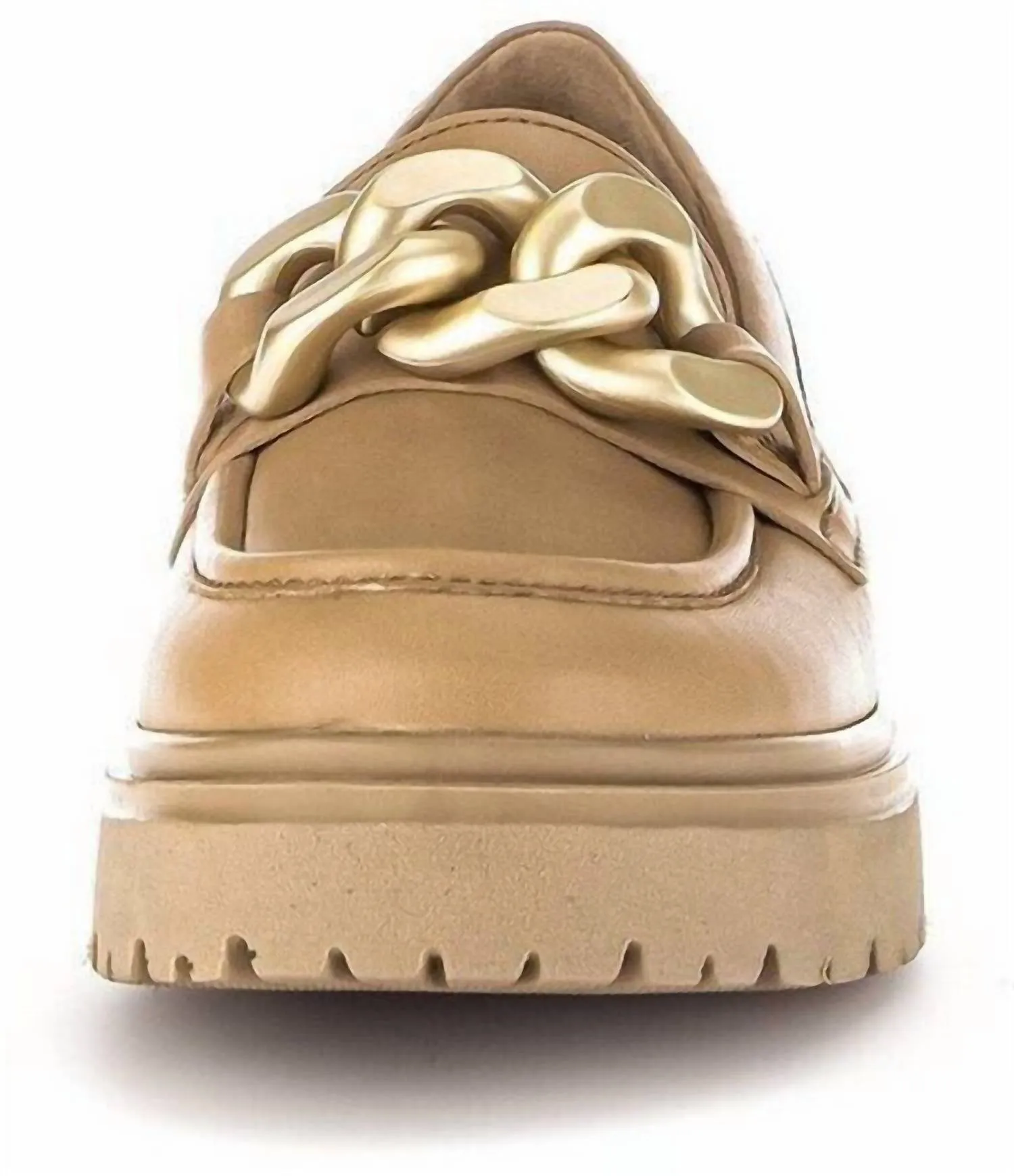 Women's Chunky Loafers In Tan/gold Ornament