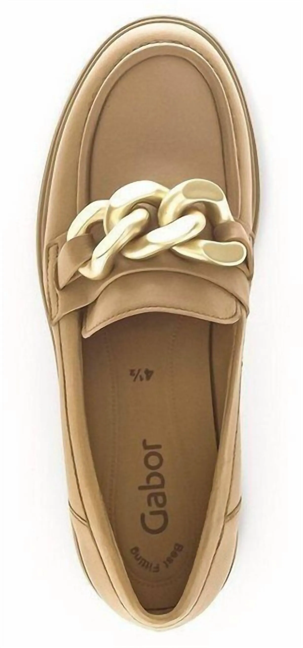 Women's Chunky Loafers In Tan/gold Ornament
