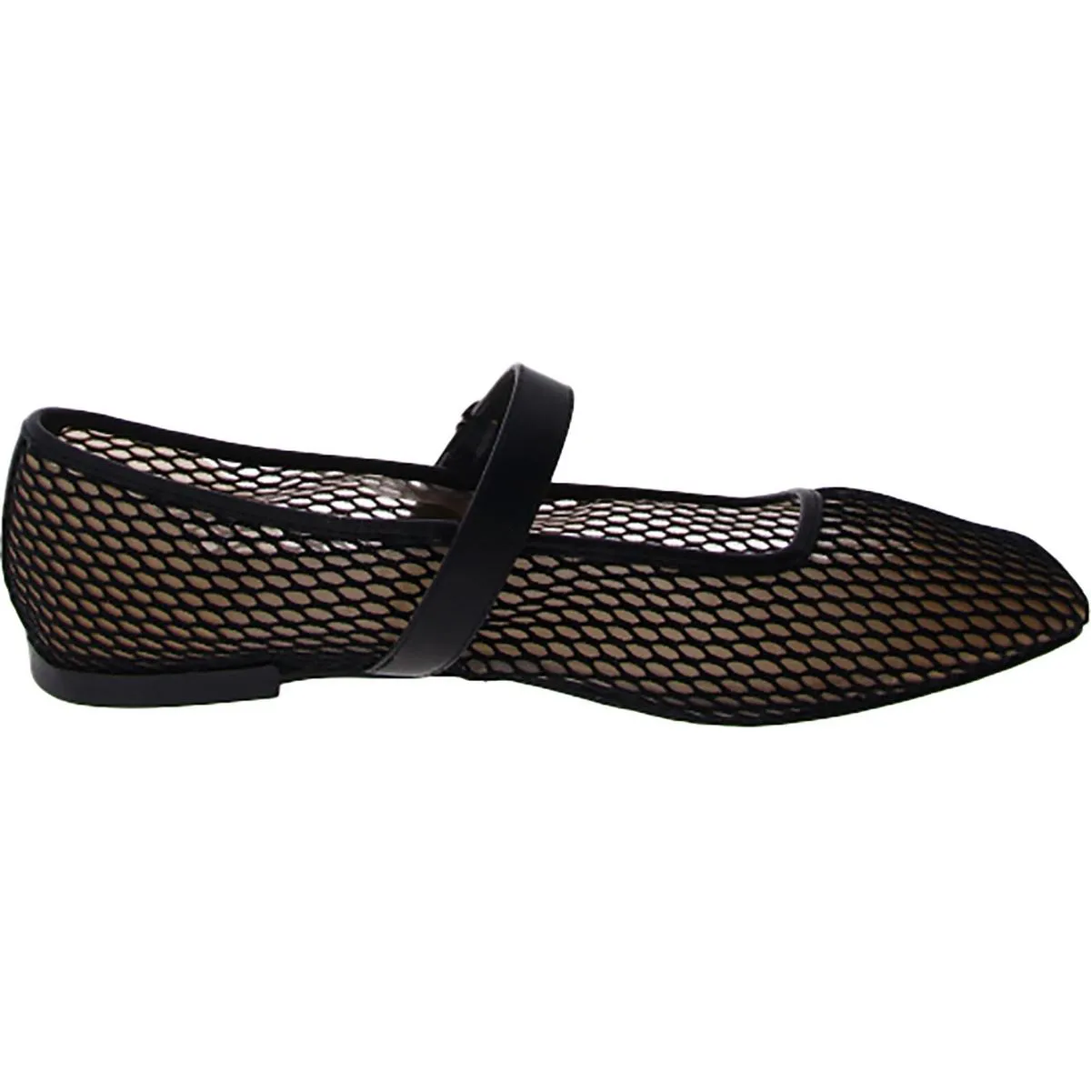 Womens Cushioned Footbed Square Toe Ballet Flats