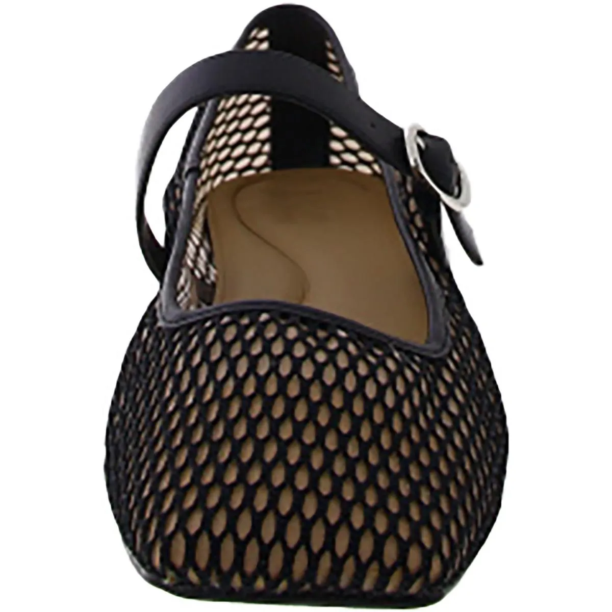 Womens Cushioned Footbed Square Toe Ballet Flats