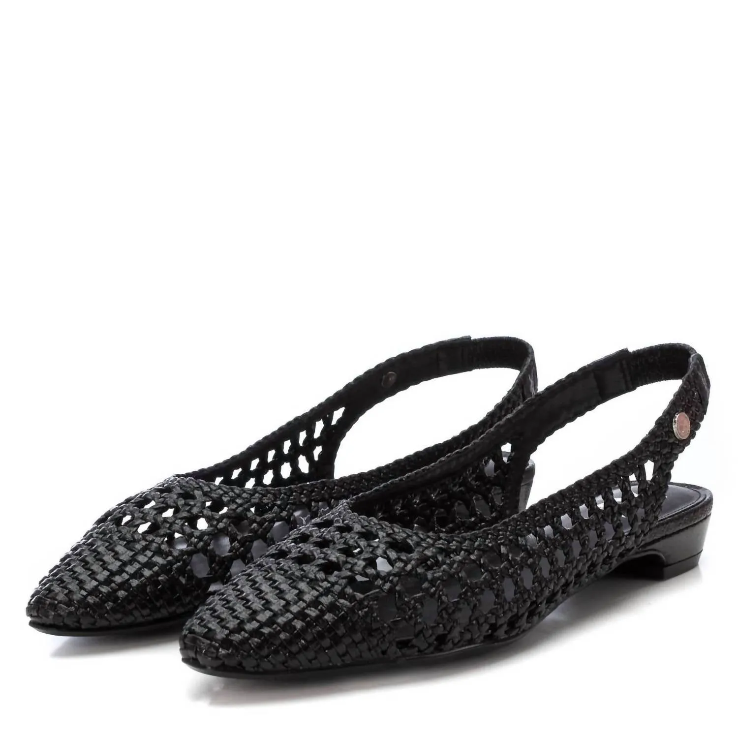 Women's Flat Ballerina Shoes In Black