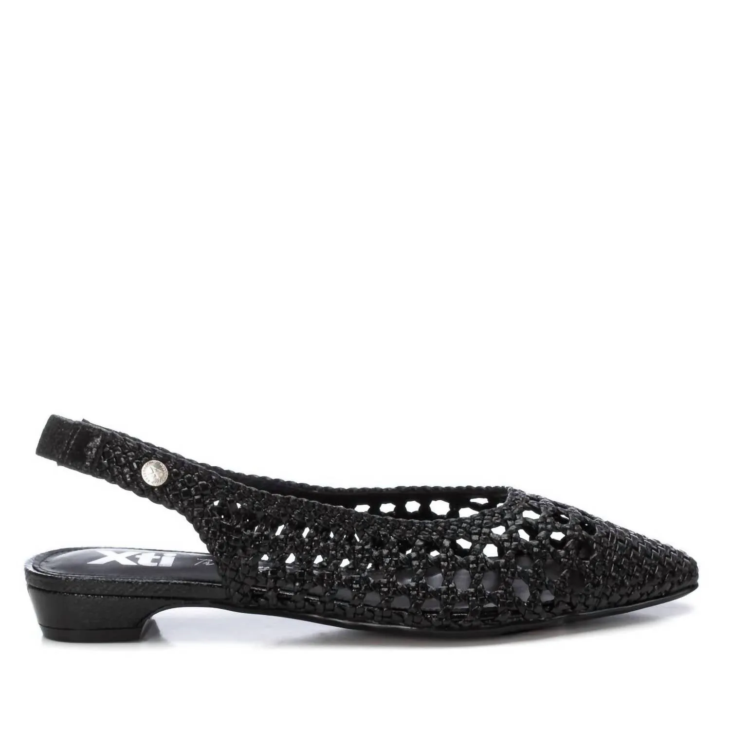 Women's Flat Ballerina Shoes In Black