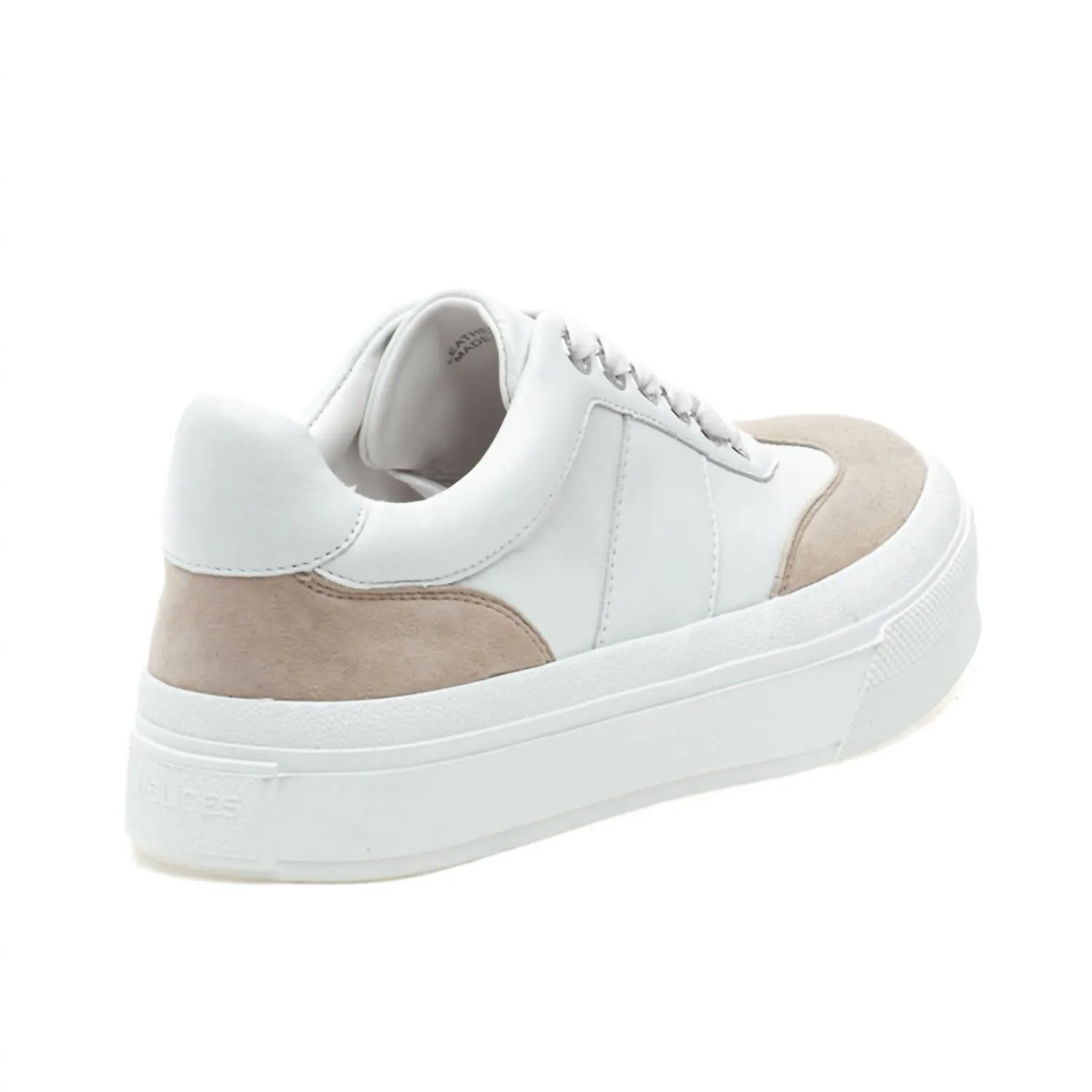 Women's Gabbie Nappa Suede Sneaker In White/sand