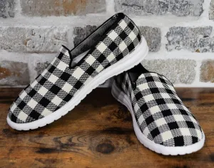 Women's Gypsy Jazz Swift Slip-Ons In White And Black