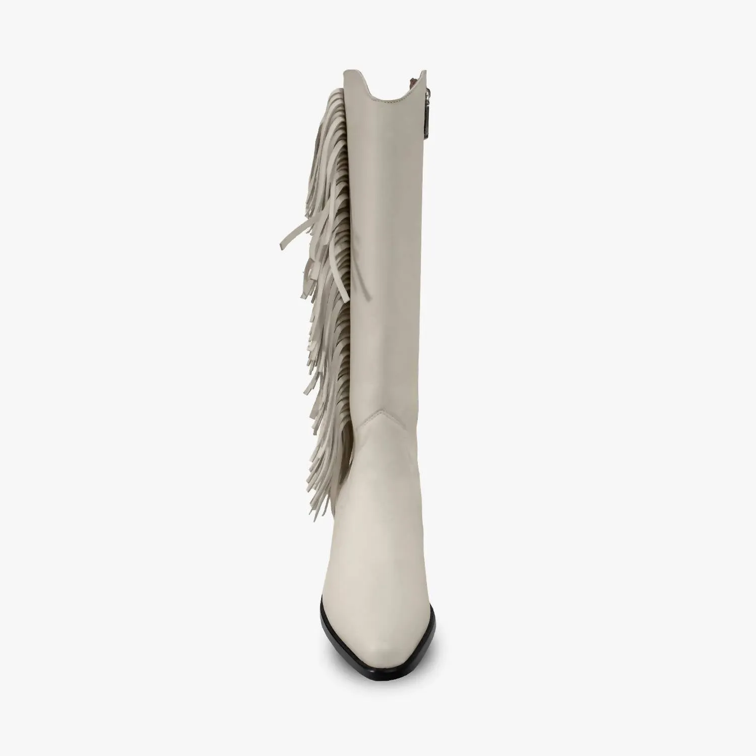 Women's Knee-High Premium Leather Ely Boots In White