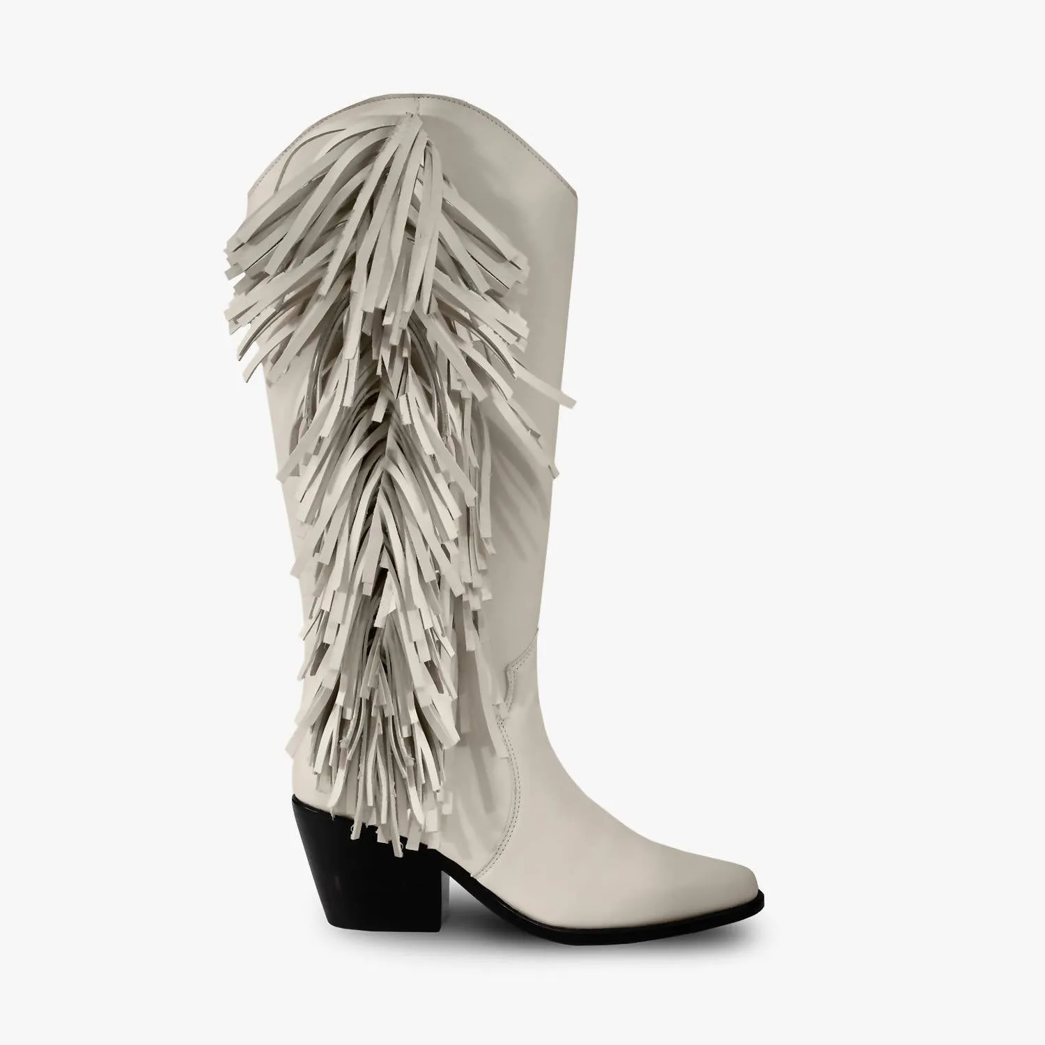 Women's Knee-High Premium Leather Ely Boots In White