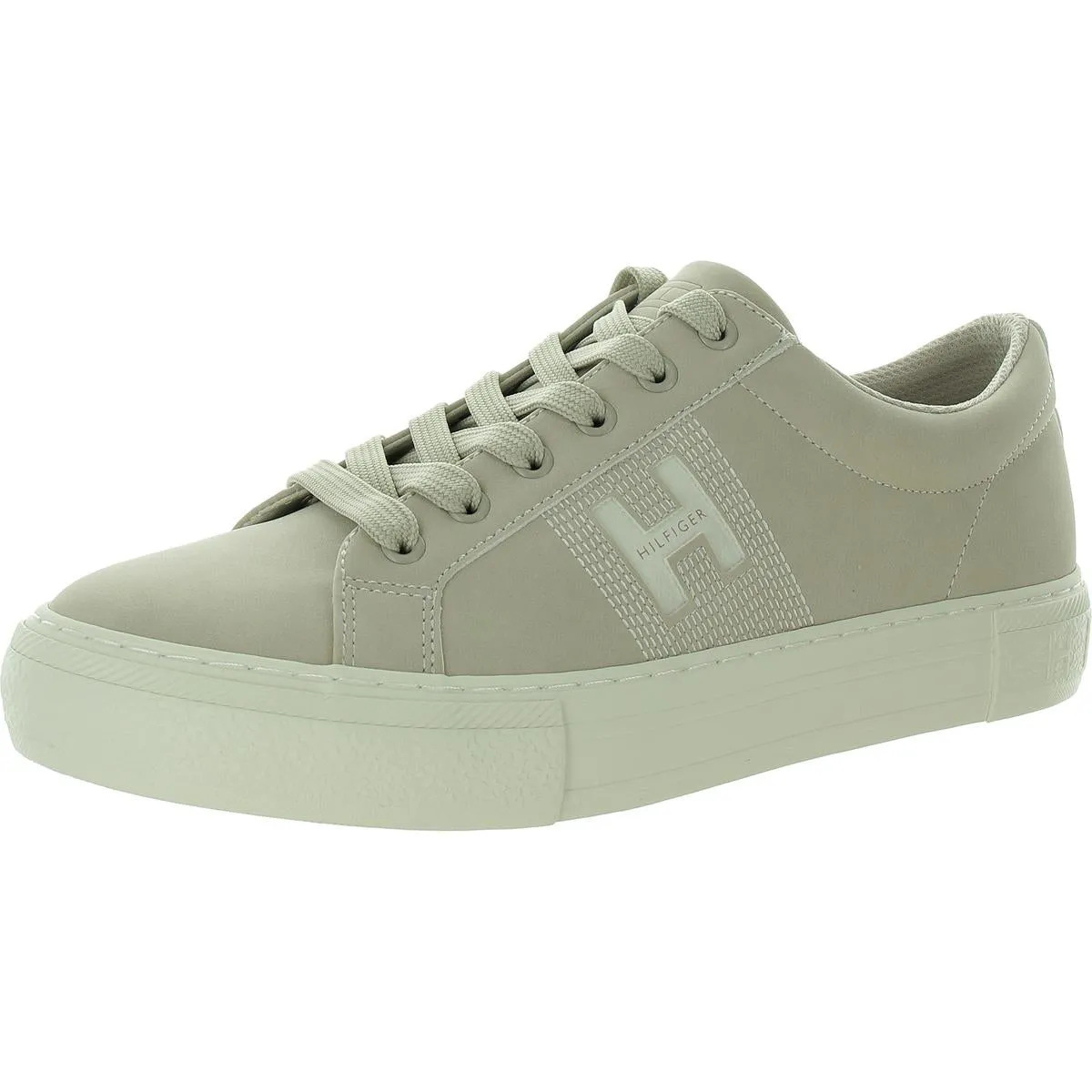 Womens Lace-Up Faux Leather Casual And Fashion Sneakers