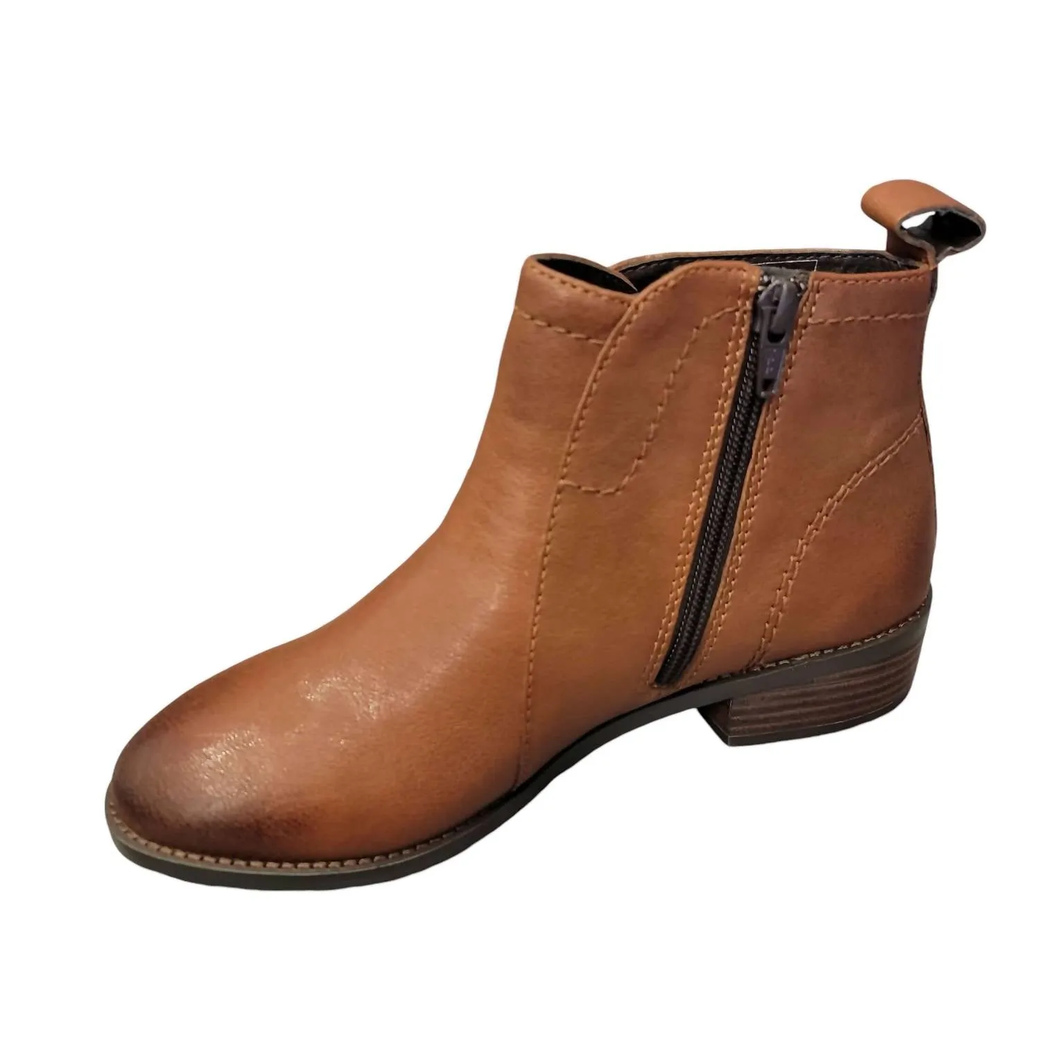Women's Nico Leather Ankle Boots In Cuoio (Brown)