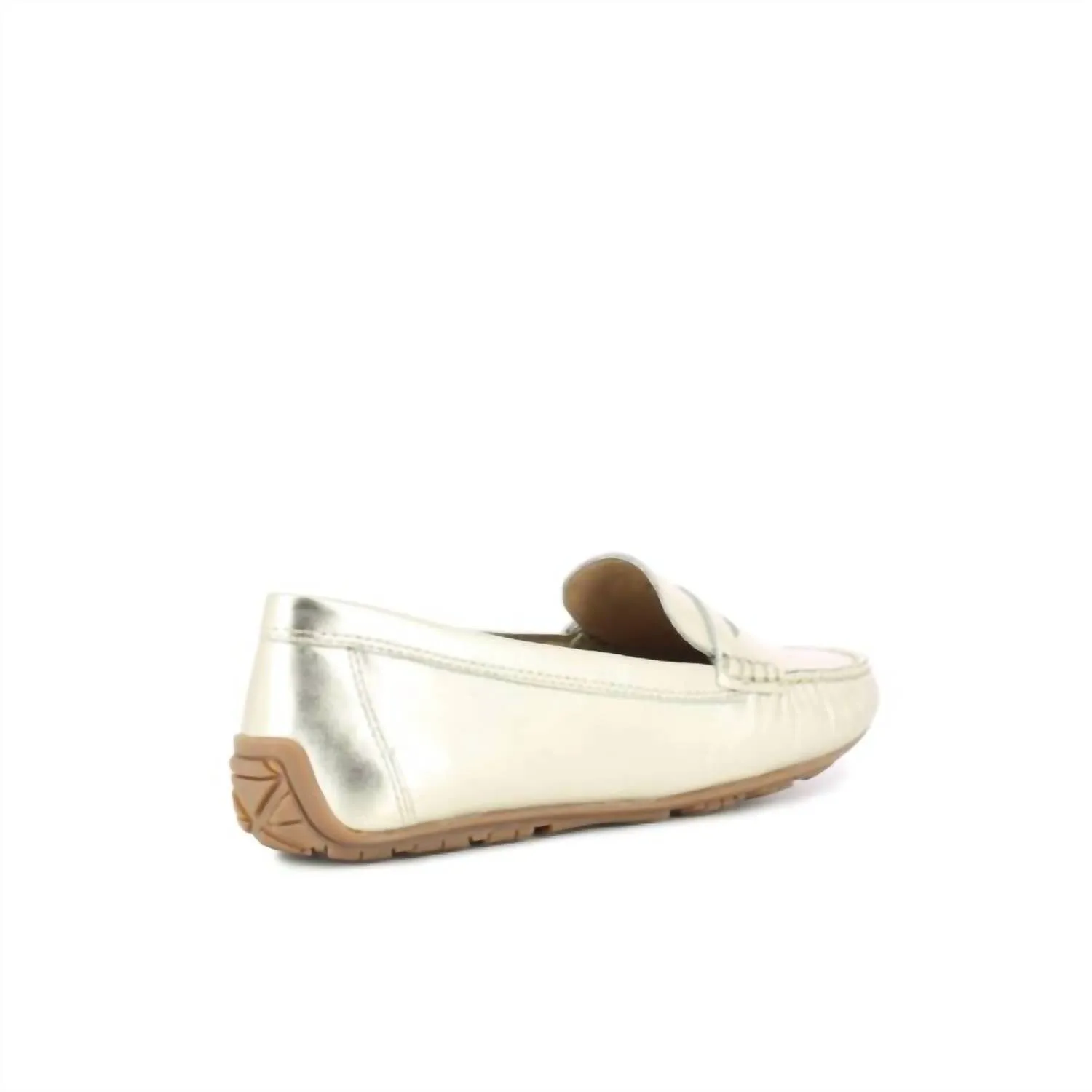 Women's Penny Loafer In Gold Dust