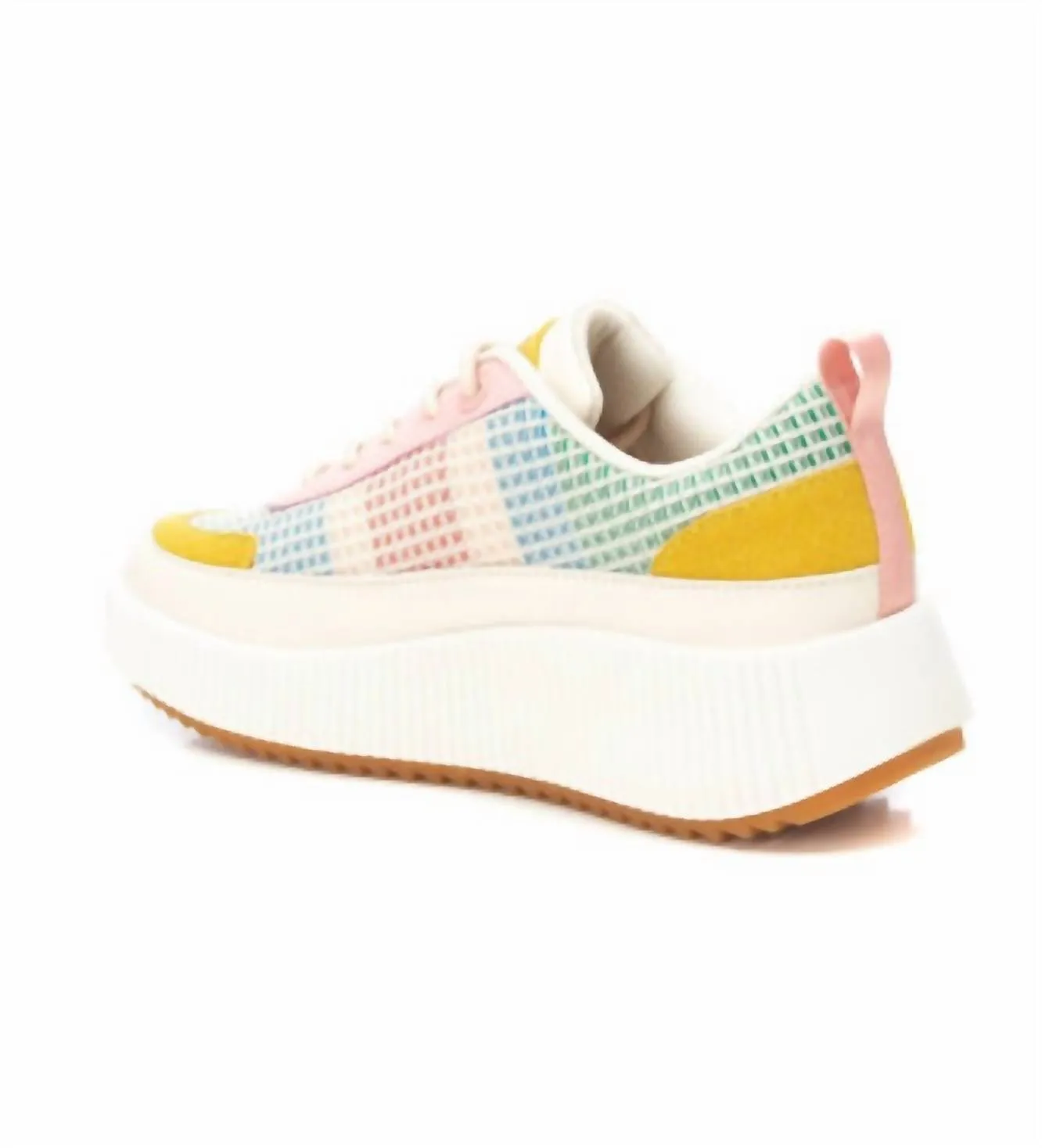 Women's Platform Sneakers In Orange