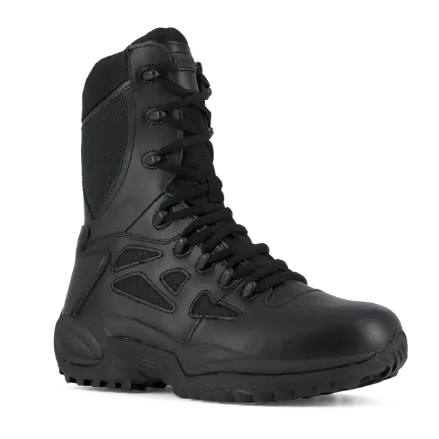 Women's Rapid Response Rb 8 Inch Soft-Toe Military Work Boot Black