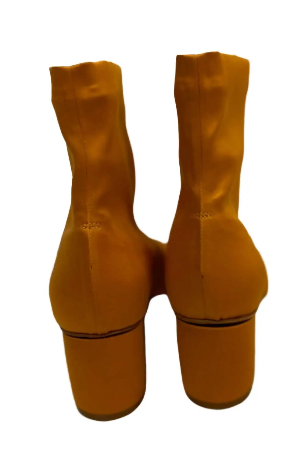 Women's Satin Ankle Boots In Caramel