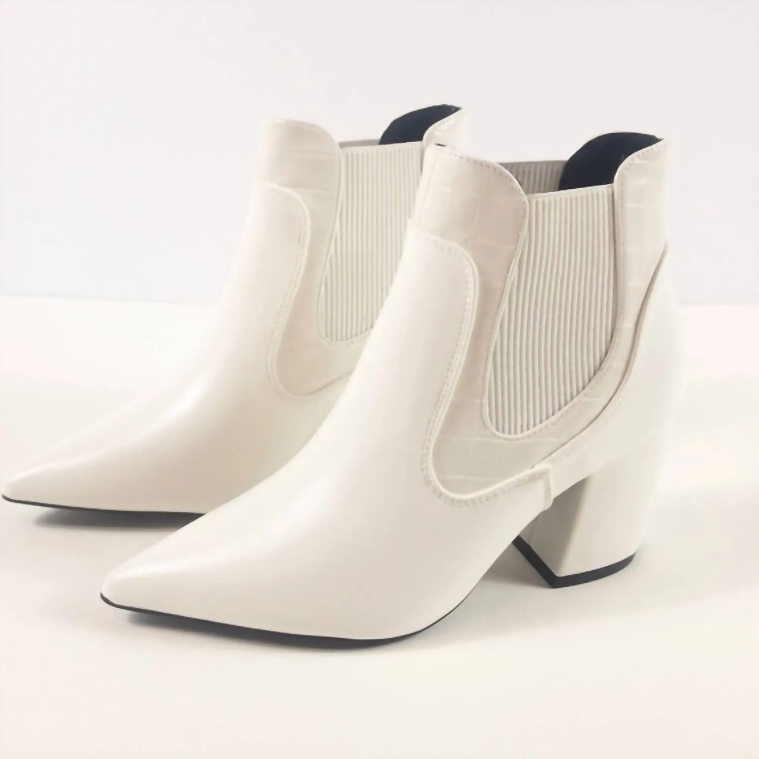 Women's Slip On Booties In White