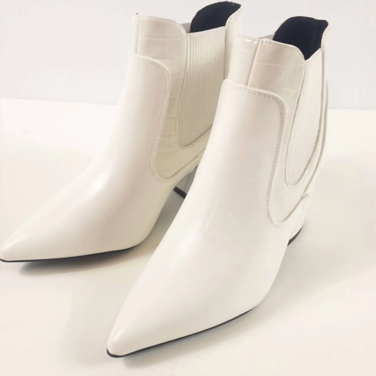Women's Slip On Booties In White