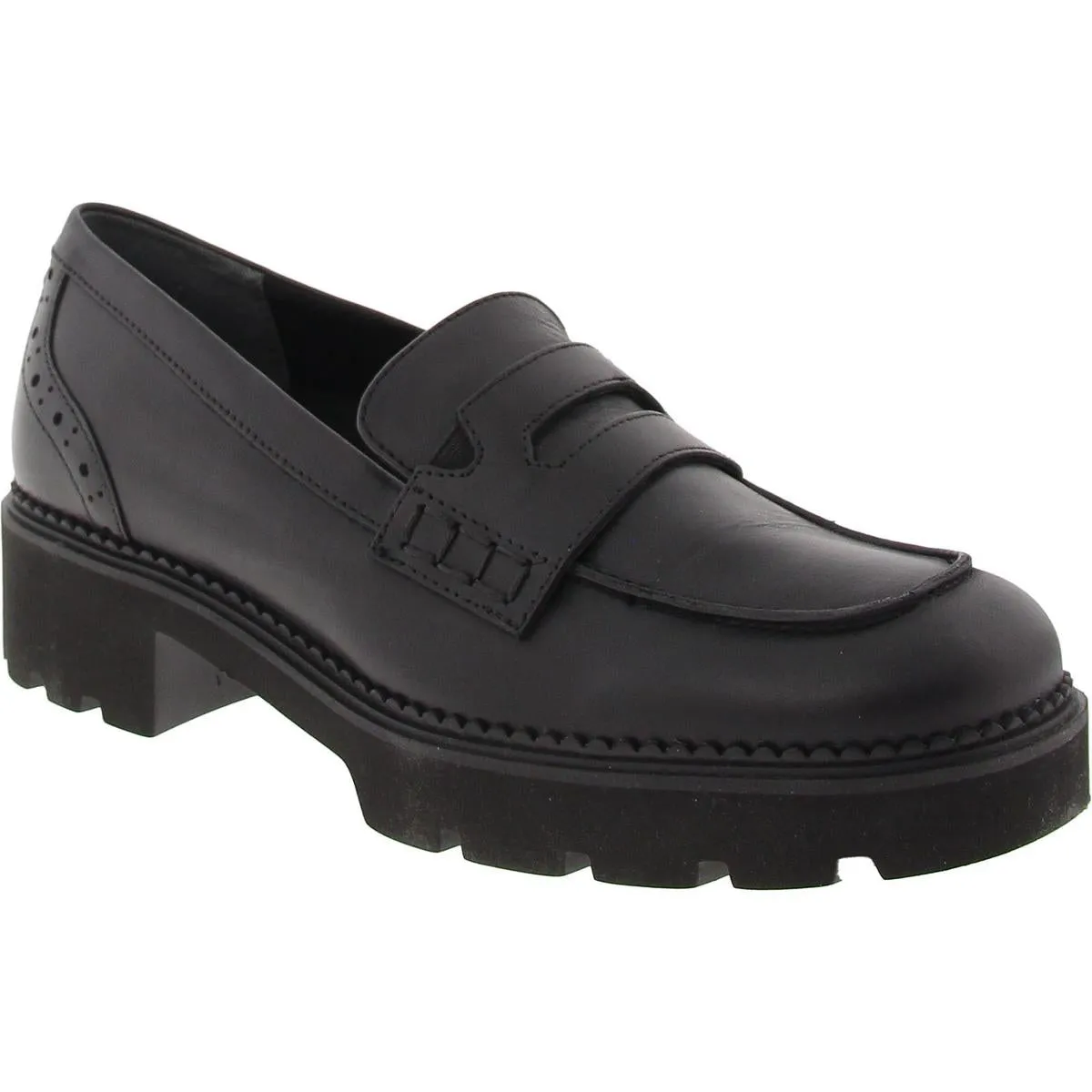 Womens Solid Leather Loafers