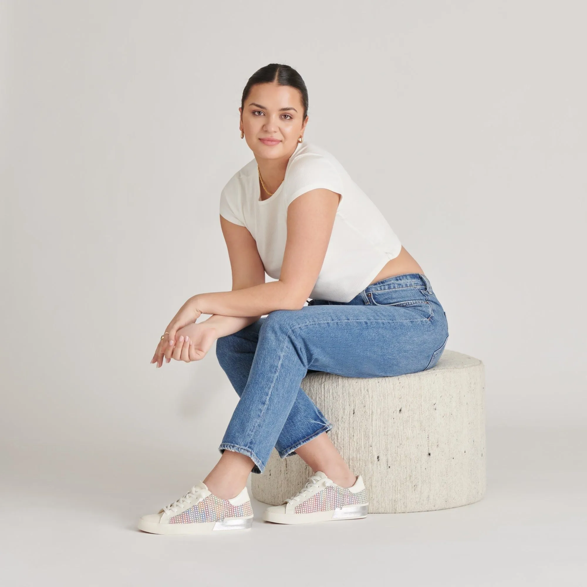 Zina Pride Sneakers White Multi Raffia