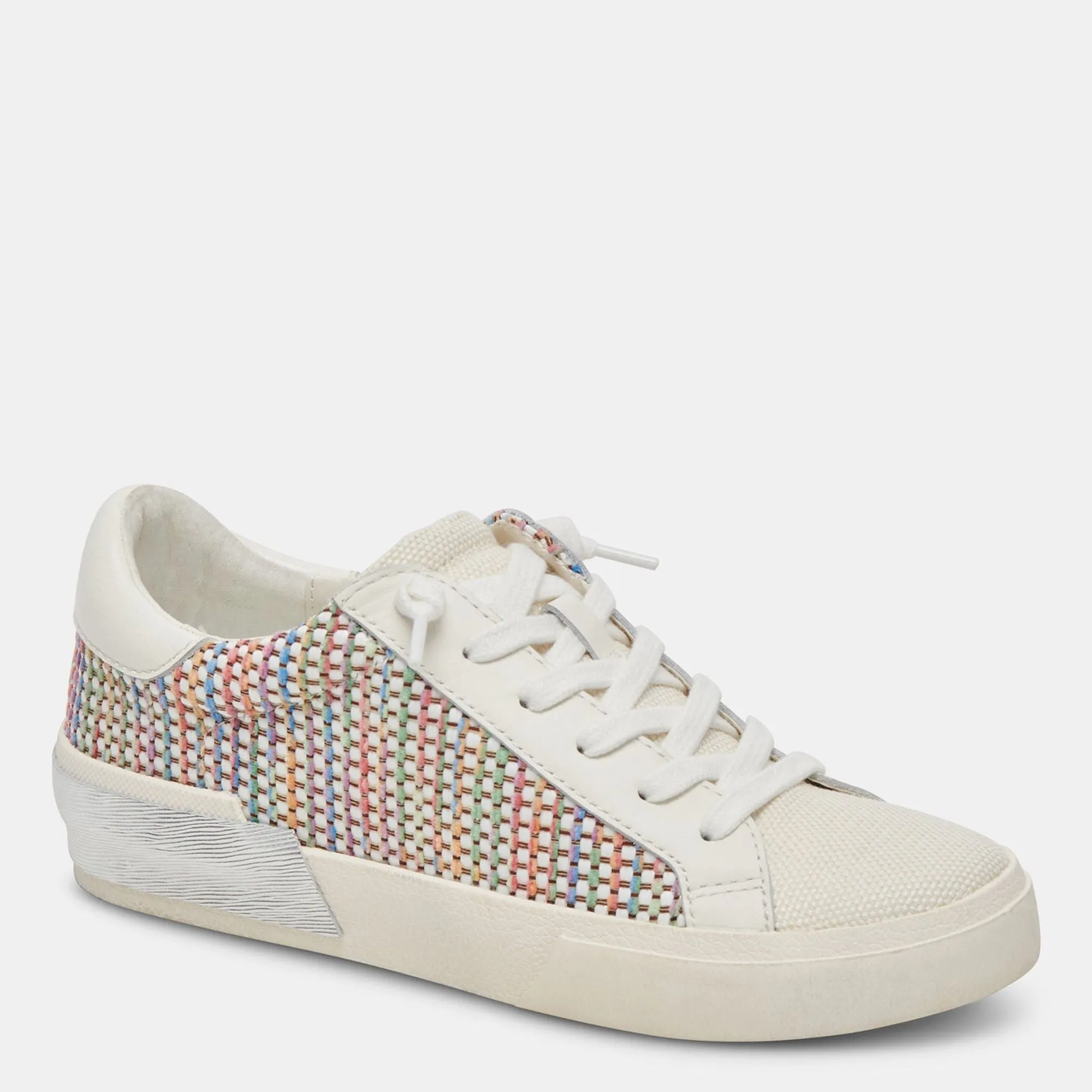 Zina Pride Sneakers White Multi Raffia